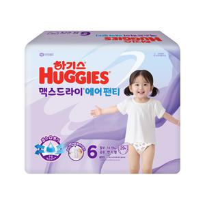 2024 하기스 맥스드라이 에어팬티 6단계 점보 공용 29매 2팩