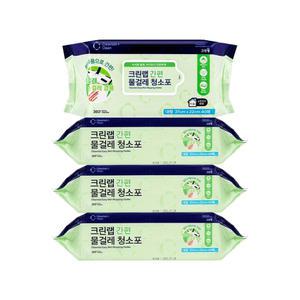 크린랩 간편 물걸레 청소포 대형 40매 x 4개 / 베이킹소다 일회용