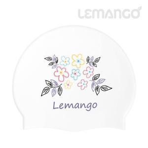 르망고 수영모자(02) LGNSC61002171 드라이 플라워 화이트(Dry flower/White) 실리콘 수모 수영캡