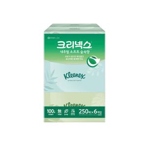 크리넥스 내츄럴소프트 숲속향 미용티슈 250매x6입