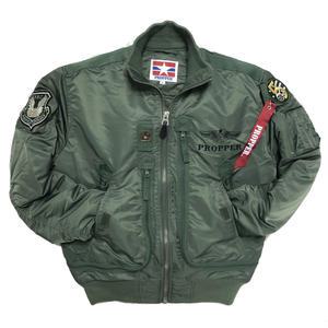 M- USA 프로퍼 춘추 항공 점퍼 국방색 S~2XL 봄 가을 잠바 남녀공용 미군 공군 파일럿 자켓 BY