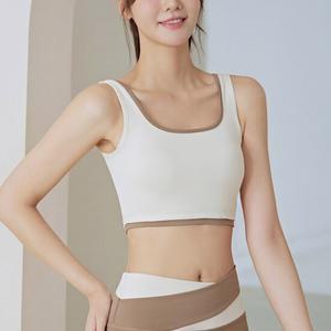 어나더뷰 일체형패드 올데이 배색 스포츠 브라탑 요가 헬스 1432