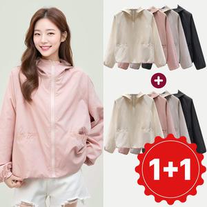 1+1 러블리 여성 봄자켓 루즈핏 바람막이