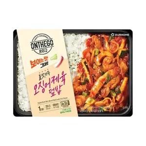 [장보기]아워홈 온더고 불맛가득 오징어제육덮밥 290g, 1개