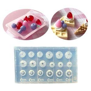 DIY 귀여운 미니 과일 테마 간식 실리콘 몰드 수제 식품 공예 딸기 및 블루베리 모양 케이크 도구