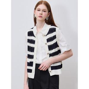 [쉬즈미스]레이디 스트라이프 니트 베스트  택가격  168000원 _P392595431
