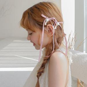 샤랄라 발레코어 2P 리본 집게핀 유아헤어핀