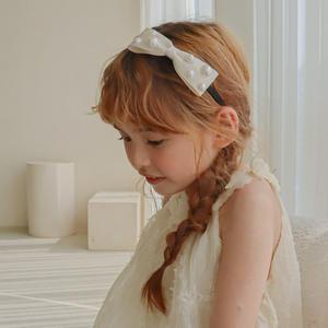 펄잇걸 리본진주 헤어밴드 유아머리띠