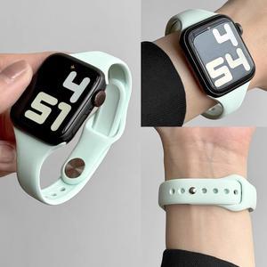 Apple 시계 밴드 용 슬림 스트랩 42mm 40mm 38mm 44mm 울트라 49mm 실리콘 팔찌 correa iWatch 시리즈 6 se 5 4 3 7 8 45mm 41mm