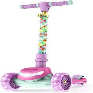 Jetson Disney Princess 3-Wheel Kick Kids 스쿠터  스템 및 라이트업 휠에 LED 라이트 경량 프레임 높이
