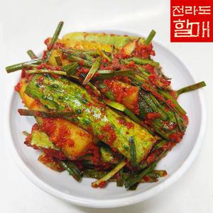 전라도할매 국내산 원재료로 주문 즉시 제조하는 프리미엄 오이부추김치 1kg