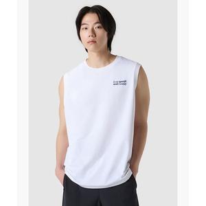 르꼬끄 유니 웨이브 선데이 루즈핏 슬리브리스 화이트 민소매 남성 나시
