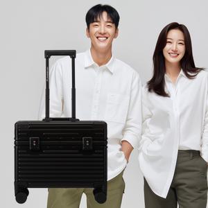 저니조이 스퀘어 18인치 풀알루미늄 오리지널 탑오픈 기내용 캐리어 프리미엄 미니 여행가방