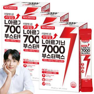 리얼메디온 (3박스) 리얼업 L 아르기닌 7000 부스터 맥스 액상 스틱 타우린 아연 오르니틴 비타민B1 B6 B12 아르지닌