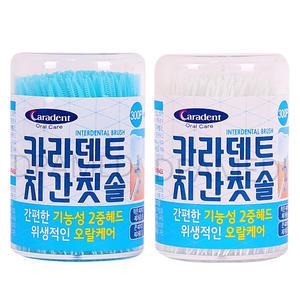 카라덴트 치간칫솔(300P) 1개 휴대용 치간솔 이쑤시개