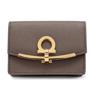 [FERRAGAMO] 페라가모 간치니 카드 케이스 22-D198  CUMIN 714931