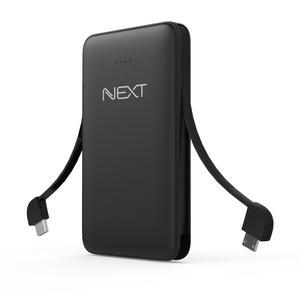 NEXT-5005PBCB 케이블 일체형 5000mAh 휴대용 보조배터리