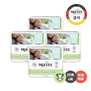 [정가 62,400원]  밴드형 1단계 (22매X4팩) 통잠 기저귀 / 독일 친환경 어글리 기