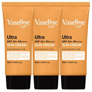 바이존 썬크림 선크림 60ml 3개 바세린 자외선차단제 선블록 바디 혼합자차 SPF50+ PA++++