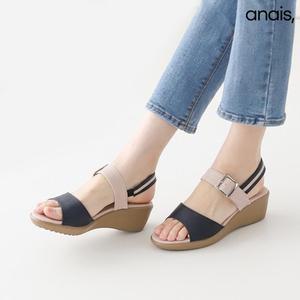 [아나이스] 국산 배색 웨지샌들 5cm_24SS212 [무료배송]