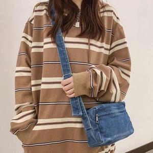 여성 데님 캐주얼 데일리 학생 크로스 백 가방 블루