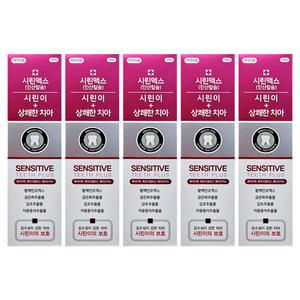 시린맥스치약 시린이 상쾌한치아 200gx5개 의약외품 시린이 보호 고기능치약 치과대학실험필