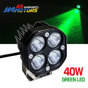 [6개월 AS 보증] LED 써치라이트 10~80V 화물차 작업등 후미등 안개등 / 고출력 4LED 녹색 사각 미니 확산형 (JMS-GS412F)