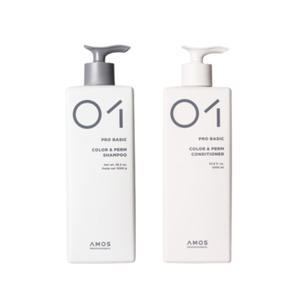 아모스 프로 베이직 칼라 앤 펌 샴푸 1000ml + 컨디셔너 1000ml 1set