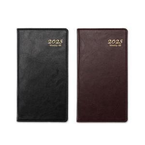 양지사 다이어리 2025 위클리48 날짜형 수첩 블랙 브라운 스케줄러 메모  업무용 직장인 회사 플래너