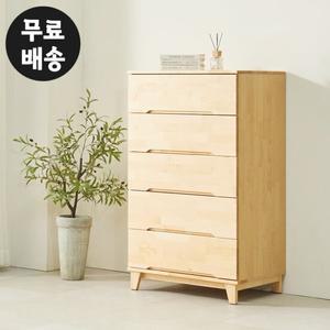로하 자작나무 높은 아이 옷 수납장 원목 5단 서랍장