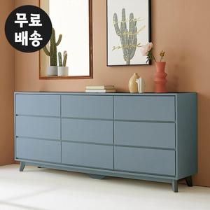 레체 9칸 3단 거실장 높은 티비 와이드(2000/그레이)