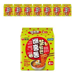 농심 배홍동 칼빔면, 128g, 4입, 8개