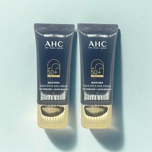 AHC 마스터즈 아쿠아 리치 선크림 30ml(SPF50+) 2개 세트