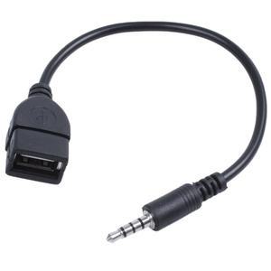 오디오 데이터 충전 블랙 USB AUX, 5MM 잭, 3 케이블용