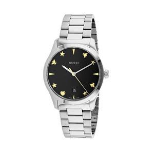 구찌 YA1264029 G타임리스 남성 메탈 쿼츠 38mm YA1264029A
