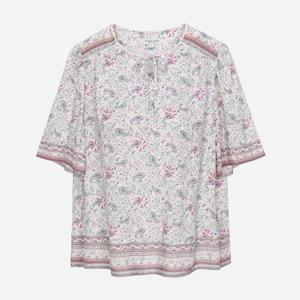 [롯데백화점]써스데이 아일랜드 [여성]보더 믹스 블라우스(T254MBL349W)