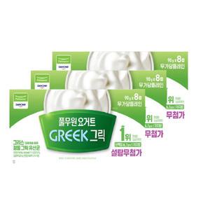풀무원 다논 그릭요거트 무가당 플레인 90g x 24