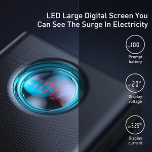 Baseus 스마트폰 노트북 아이폰 호환호환 태블릿용 휴대용 외부 충전기  65W 보조배터리  30000mAh PD 급속