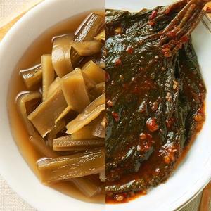 [참맛나반찬] 아삭 궁채장아찌 1kg + 향긋한 양념깻잎 1kg 밥반찬