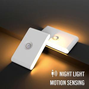 복도 사각 센서등 LED 센서 야간 조명 무선 USB 충전용 모션 벽 침실 캐비닛