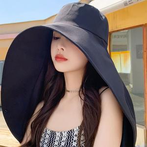 얼굴 햇빛가리개 와이드챙 모자 넓은챙모자 와이어 벙거지 여름 버킷햇 어깨 휴양지 CH215