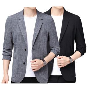 시원한 마 남자 여름 콤비 자켓 남성 세미 캐주얼 마이 신사 양복 재킷