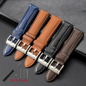 퀵릴리즈 가죽 시계 스트랩, Fossil FS5061 FS5237 ME3052 3054 시계 밴드, 범용 시계 팔찌 액세서리, 22mm, 24mm