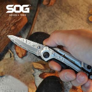 SOG 12-in-1 Reactor 다마스커스 스테인레스 스틸 멀티 도구 펜치 (접이식 칼 포함) 미니 컴팩트 EDC 핸드