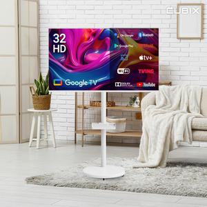 무빙큐빅스 화이트에디션 32인치 HD 삼탠바이미 퍼스트 셋트 이동식 스마트TV 삼텐바이미 중소바이미