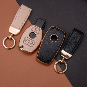 벤츠 전차종 CLS GLC GLS GLE GLA A C E S 클래스 키홀더 가죽 차키 케이스+스트랩