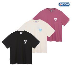 [아웃도어프로덕츠] HEART LOGO HALF SLEEVES (3COLORS)