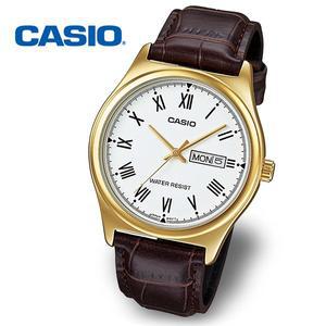 [카시오][정품] CASIO 카시오 MTP-V006GL-7B 남성 정장 가죽 손목시계