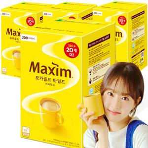 맥심 모카골드 마일드 커피믹스 180+20T (1박스/4개입) 200Tx4개 총800T