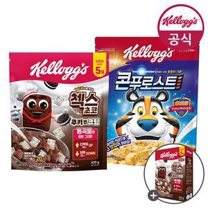 [켈로그]시리얼 콘푸로스트 600g + 첵스초코 쿠키앤크림 420g+미니시리얼 120g